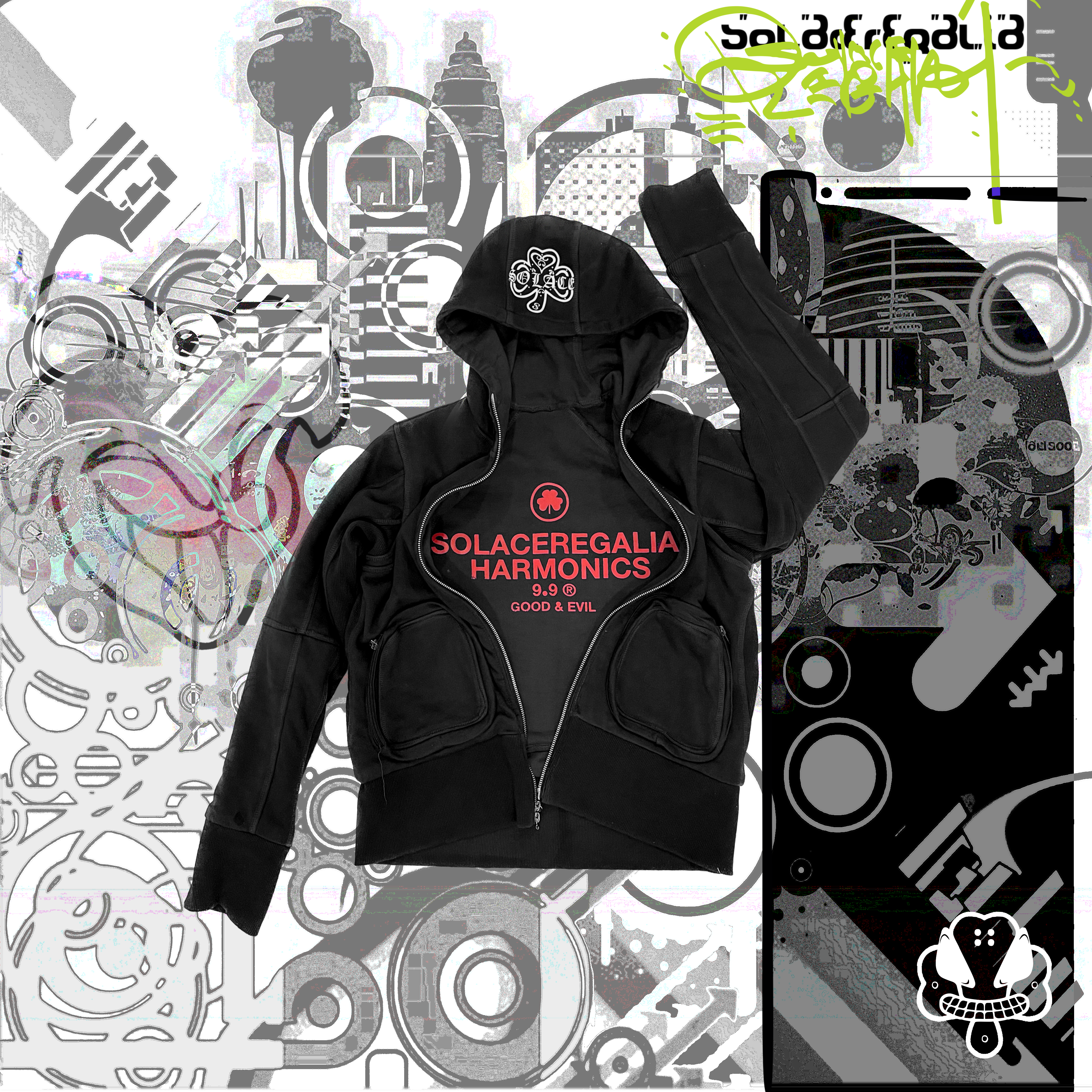 Miüra Reverse Zip blk