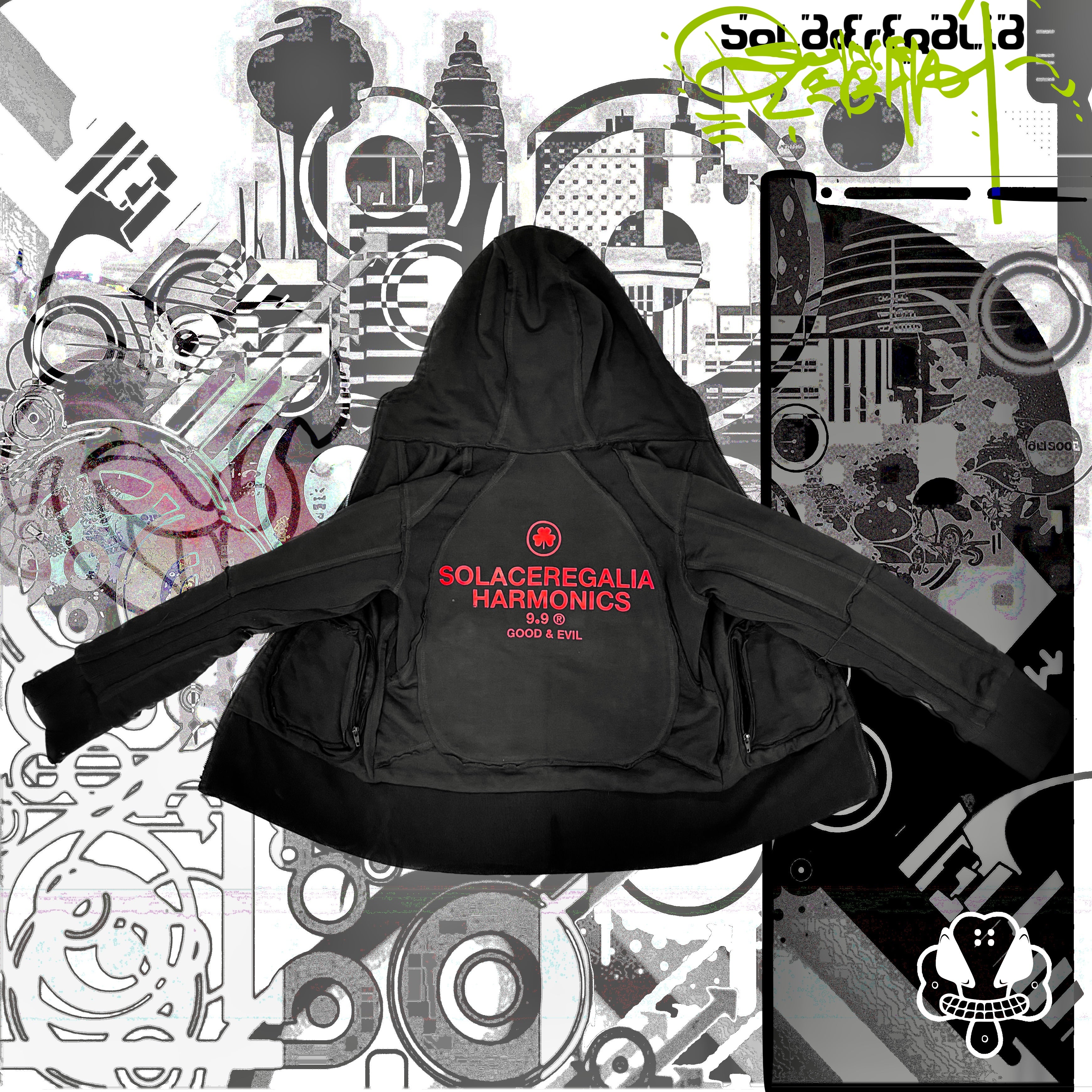 Miüra Reverse Zip blk